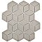 Metro Rhombus Glossy Gray Porcelain Mosaic Tile - Sold Per Case of 10 - 9.14 Square Feet