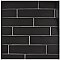 Metro Soho Subway   - Glossy Black - 1.75" x 7.75" - Per Case of 120 - 12 Square Foot