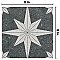 Compass Star Lava Stone 8" x 8" Porcelain Tile - Per Case of 25 Tile - 11.50 Sq. Ft. Per Case