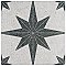 Compass Star White Stone 8" x 8" Porcelain Tile - Per Case of 25 Tile - 11.50 Sq. Ft. Per Case