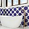 Argile Cross Bianco 7" x 7" Porcelain Floor and Wall Tile - 1 Tiles Per Case - 0.3 Square Feet