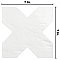 Argile Cross Bianco 7" x 7" Porcelain Floor and Wall Tile - 1 Tiles Per Case - 0.3 Square Feet