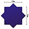 Argile Star Blu 7" x 7" Porcelain Floor and Wall Tile - 1 Tiles Per Case - 0.42 Square Feet