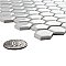 Colmena Glossy White Hex 1-1/2" x 11-5/8" Tile - Per Case of 5 Sheets - 4.75 Square Feet