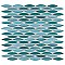 Pescado Glossy Agua 12"x 12-1/2" Porcelain Tile - Per Sheet - 1.06 Sq. Ft.