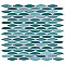 Pescado Glossy Agua 12"x 12-1/2" Porcelain Tile - Per Sheet - 1.06 Sq. Ft.