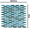 Pescado Glossy Agua 12"x 12-1/2" Porcelain Tile - Per Sheet - 1.06 Sq. Ft.