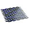 Pescado Glossy Azul 12"x 12-1/2" Porcelain Tile - Per Sheet - 1.06 Sq. Ft.