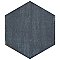 Retro Mini Hex Blue 7" x 8" Porcelain Floor & Wall Tile - Sold Per Case of 36 - 11.16 Sq. Ft.