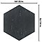 Retro Hex Nero 14-1/8" x 16-1/4" Porcelain Tile - Sold Per Case of 9 - 11.05  Square Feet