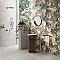 Parete Fiori Green 23-1/2" x 47" Porcelain Floor and Wall Tile - 3 Tiles Per Case - 23.1 Square Feet