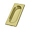 Solid Brass Flush Pull for Sliding or Pocket Doors or Windows - 3-7/8" - Multiple Finishes
