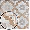 Kings Clay Blossom 17-3/4"x17-3/4" Ceramic Tile - Sold Per Case of 5 - 11.17 Square Feet Per Case