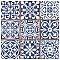 Faenza Azul 13" x 13" Ceramic Tile - Per Case of 10 - 12 Sq. Ft. Per Case