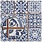 Faenza Azul 13" x 13" Ceramic Tile - Per Case of 10 - 12 Sq. Ft. Per Case