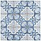 Harmonia Floral Lattice Blue 13"x13" Ceramic Tile - Sold Per Case of 10 - 12.19 Square Feet