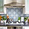Harmonia Floral Lattice Blue 13"x13" Ceramic Tile - Sold Per Case of 10 - 12.19 Square Feet