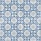 Harmonia Floral Lattice Blue 13"x13" Ceramic Tile - Sold Per Case of 10 - 12.19 Square Feet