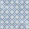 Harmonia Floral Lattice Blue 13"x13" Ceramic Tile - Sold Per Case of 10 - 12.19 Square Feet