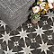 Kings Star Night Black and White 17-5/8" x 17-5/8" Ceramic Tile - Sold Per Case of 5 - 11.02 Square Feet Per Case