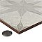 Kings Star White 17-5/8"x17-5/8" Ceramic Floor/Wall Tile - Sold Per Case of 5 - 11.02 Square Feet Per Case