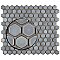 Hudson 1" Hex Grey Eye 11-7/8" x 13-1/4" Porcelain Mosaic Tile - Case of 10 Pieces - 11.2 Square Feet Per Case