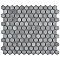 Hudson 1" Hex Grey Eye 11-7/8" x 13-1/4" Porcelain Mosaic Tile - Case of 10 Pieces - 11.2 Square Feet Per Case