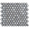 Hudson 1" Hex Grey Eye 11-7/8" x 13-1/4" Porcelain Mosaic Tile - Case of 10 Pieces - 11.2 Square Feet Per Case