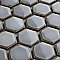 Hudson 1" Hex Grey Eye 11-7/8" x 13-1/4" Porcelain Mosaic Tile - Case of 10 Pieces - 11.2 Square Feet Per Case