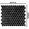 Hudson 1" Hex Glossy Black 11-7/8" x 13-1/4" Porcelain Mosaic Tile - Case of 10 Pieces - 11.2 Square Feet Per Case