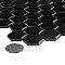 Hudson 1" Hex Glossy Black 11-7/8" x 13-1/4" Porcelain Mosaic Tile - Case of 10 Pieces - 11.2 Square Feet Per Case
