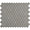 Hudson 1" Hex Glossy Black 11-7/8" x 13-1/4" Porcelain Mosaic Tile - Case of 10 Pieces - 11.2 Square Feet Per Case