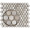 Hudson 1" Hex Dove Grey 11-7/8" x 13-1/4" Porcelain Mosaic Tile -10 Tiles Per Case - 11.2 Sq. Ft.