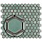 Hudson 1" Hex Mint Green 11-7/8" x 13-1/4" Porcelain Mosaic Tile - Case of 10 Pieces - 11.2 Square Feet Per Case