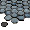 Hudson 1" Hex Marine Blue 11-7/8" x 13-1/4" Porcelain Mosaic Tile - Case of 10 Pieces - 11.2 Square Feet Per Case
