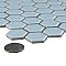 Hudson 1" Hex Cashmere Blue 11-7/8" x 13-1/4"  Porcelain Mosaic Tile -10 Tiles Per Case - 11.2 Sq. Ft.