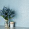 Hudson 1" Hex Cashmere Blue 11-7/8" x 13-1/4"  Porcelain Mosaic Tile -10 Tiles Per Case - 11.2 Sq. Ft.