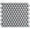Hudson 1" Hex Silk White 11-7/8" x 13-1/4" Porcelain Mosaic Tile - Case of 10 Pieces - 11.2 Square Feet Per Case