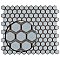 Hudson 1" Hex Silk White 11-7/8" x 13-1/4" Porcelain Mosaic Tile - Case of 10 Pieces - 11.2 Square Feet Per Case