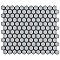 Hudson 1" Hex Silk White 11-7/8" x 13-1/4" Porcelain Mosaic Tile - Case of 10 Pieces - 11.2 Square Feet Per Case