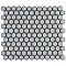 Hudson 1" Hex Silk White 11-7/8" x 13-1/4" Porcelain Mosaic Tile - Case of 10 Pieces - 11.2 Square Feet Per Case