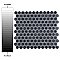 Hudson 1" Hex Storm Grey 11-7/8" x 13-1/4" Porcelain Mosaic Tile - Case of 10 Pieces - 11.2 Square Feet Per Case