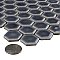 Hudson 1" Hex Storm Grey 11-7/8" x 13-1/4" Porcelain Mosaic Tile - Case of 10 Pieces - 11.2 Square Feet Per Case