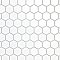 Hudson Hex 2" Matte White Porcelain Mosaic Tile - Per Case of 10 Sheets - 10 Sq. Ft. Per Case