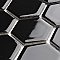 Hudson Due 2" Hex Glossy Black 10-7/8" x 12-5/8" Porcelain Mosaic Tile -10 Sheets Per Case -9.7 Sq. Ft.