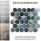 Hudson Due 2" Hex Atlantis 10-7/8" x 12-5/8" Porcelain Mosaic Tile -10 Sheets Per Case -9.7 Sq. Ft.