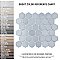 Hudson Due 2" Hex Slate 10-7/8" x 12-5/8" Porcelain Mosaic Tile - 10 Tiles Per Case - 10.0 Sq. Ft.