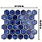 Hudson Due 2" Hex Glossy Sapphire 10-7/8" x 12-5/8" Porcelain Mosaic Tile - 8 Pieces Per Case - 15.44 Sq. Ft. Per Case