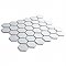 Hudson Hex 2" Glazed Porcelain Mosaic Tile - Crystalline White - Case of 10 Pieces - 11.15 Square Feet Per Case