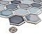 Hudson Due 2" Hex Stillwater 10-7/8" x 12-5/8" Porcelain Mosaic Tile - 10 Tiles Per Case - 10.0 Sq. Ft.
